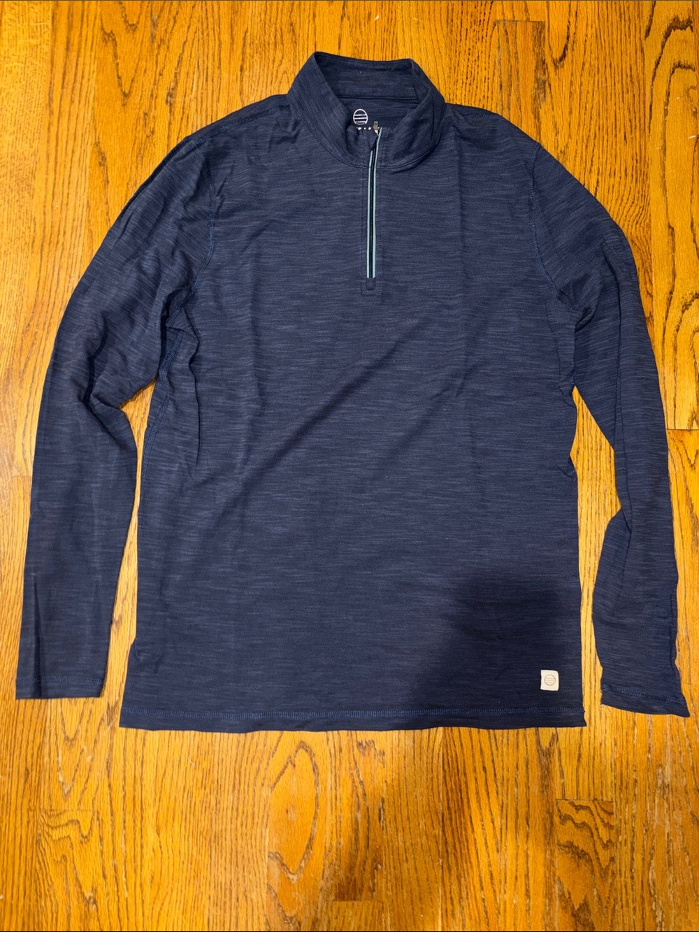 Marine Layer Navy Blue Half-Zip Shirt Jacket